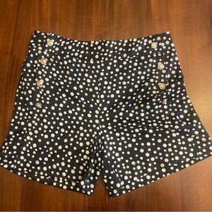Black & white Polka Dot High Waist Women's Shorts